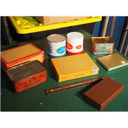 Lot Of Tobacco Tins, Cigar Boxes, Etc