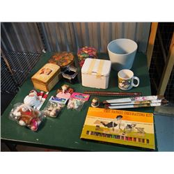 Lot Of Misc. (Fabric Decorating Kit, Tins. Etc.)
