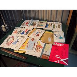 Lot Of Vintage Sewing Patterns