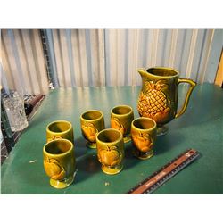 Matching Pitcher And Cups (Fruit Design)