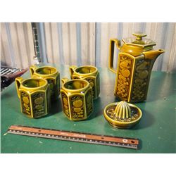 Matching Pitcher, Juicer, And Cups (Fruit Design)
