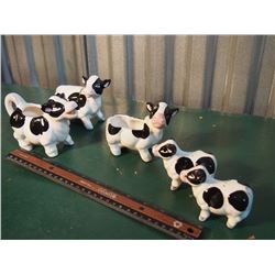 Cow Shaped Salt And Pepper, Cream And Sugar