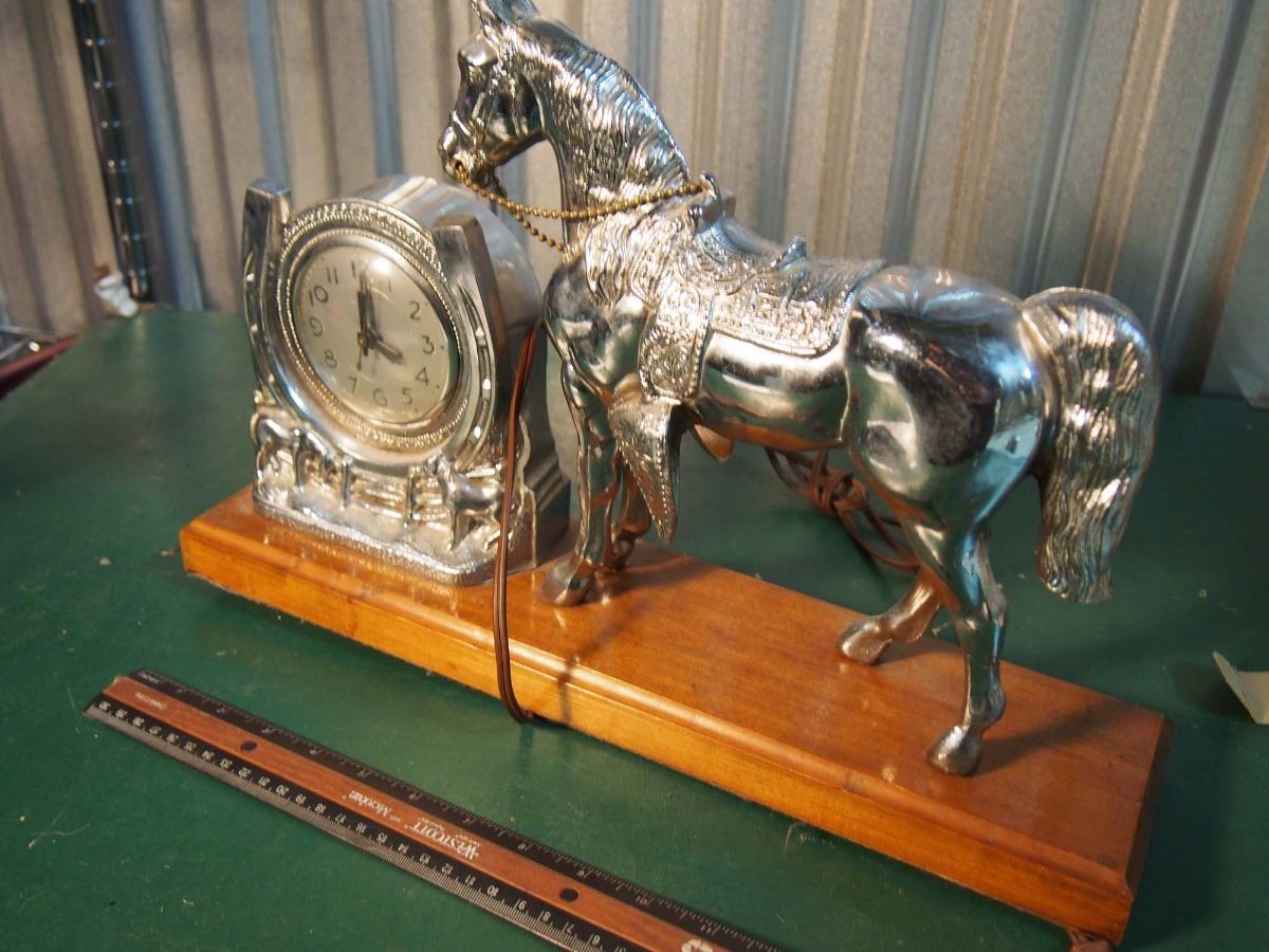 Horse Statue Clock Bodnarus Auctioneering