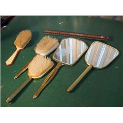 Lot Of Brushes And Mirrors