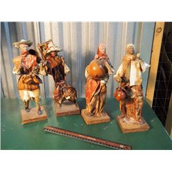 Lot Of Fabric Statues (4)