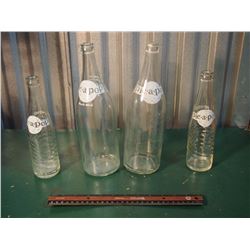 Glass Bottles (4) (Pic-a-Pop)