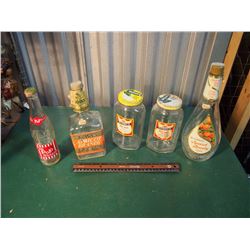 Lot of Liquor Bottles and Other Glass Bottles