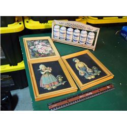 3d Wall Pieces W/ Spice Rack