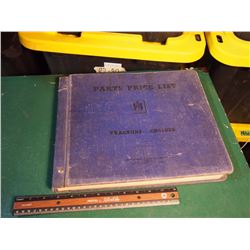 1958 Parts Price List, International Harvester