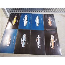 Lot Of (8) Car Ads, (32”x18”)Slight Water Damage