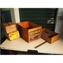 Lot Of (4) Wood Crates