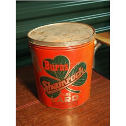 Burns Shamrock Pure Lard Pail