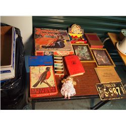 Lot Of Misc. (1952 Licence Plate, Famous Komics, Dealer’s Choice Game)