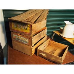 Lot Of Wood Crates (3) (Lots Of Parts)
