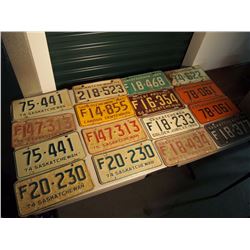 Lot Of Saskatchewan Licence Plates, (50’s-60’s-70’s)