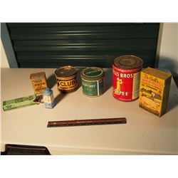 Lot Of Vintage Tins And Etc. (Club, Willis Bros, Fry’s)