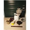 Image 1 : Lot Of Misc. (Ceramic Pitcher, Brass Grinder Etc.)