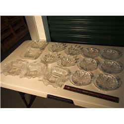Lot Of Small Crystal Platters