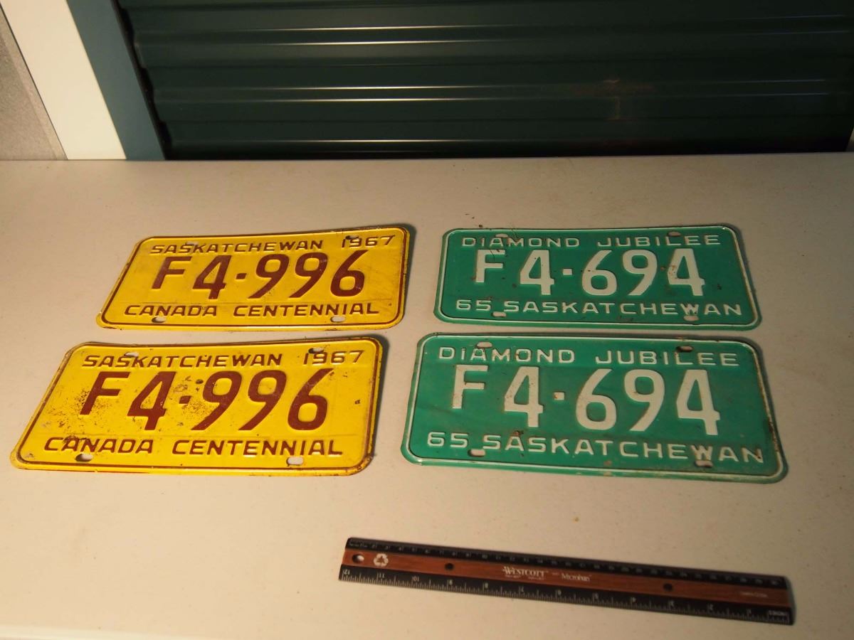 Matching Sets Of Licence Plates (2) (60’s)