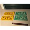 Image 1 : Matching Sets Of Licence Plates (2) (60’s)