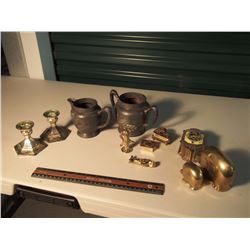 Lot Of Misc. (Candle Holders, Miniatures, Etc.)