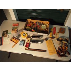 Lot Of Misc. (Esso, Flashlight, Suspenders, Gillette)