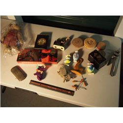 Lot Of Misc. (Elvis Chocolate Tin, Black Sporting Powder Tin, Salt And Peppers, Shaving Soap)