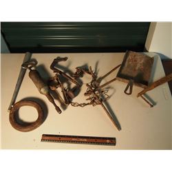 Lot Of Metal Tools. (Metal Trap, Oil Injector, Etc.)