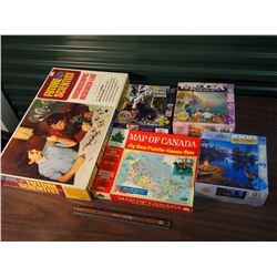 Lot Of Puzzles And Kids Microscope