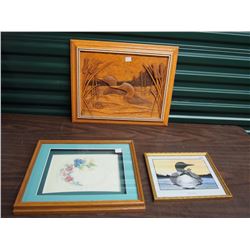 Lot Of Framed Art (Wood, Print, Etc.)