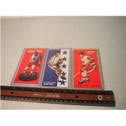 Lot of 3 Gordie Howe 1964-65 Parkhurst Tallboys Cards, Reprint Set
