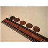 Image 1 : Lot of 5 Canada Large One Cent Coins: 1903, 1910, 1917, 1919 & 1919; Worn Condition