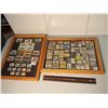 Image 1 : 2 Framed Postage Stamp Collages: 1 of United States & 1 Foreign