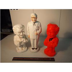 Lot of 3 Col. Sanders, KFC Savings Banks