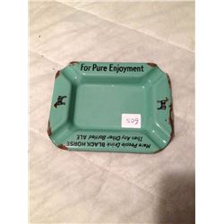 Porcelain – Enamel Ashtray (Black Horse Ale)