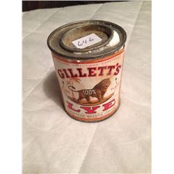 Gillette’s Lye Tin, Paper Label