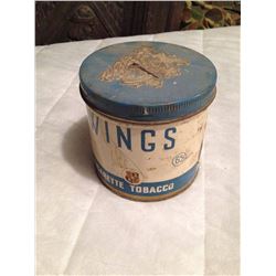 Wings Tobacco Tin, 65 Cent Stamp