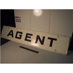 Agent Tin Sign, SS 48”x10”