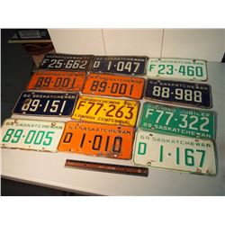 Lot Of 60’s Saskatchewan Licence Plates (12)