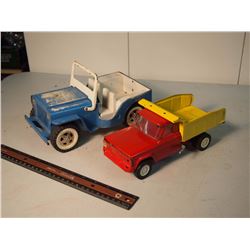 Toy Vehicles (2) (1 Tonka, One Red Truck)
