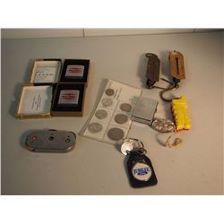 Lot Of Zippo Related, Coins Etc