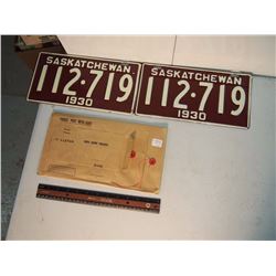 Matching 1930’s Saskatchewan Licence Plates With Packaging