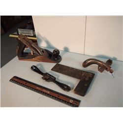 Lot OF Planers, Stanley, Spokeshave, Square, Etc