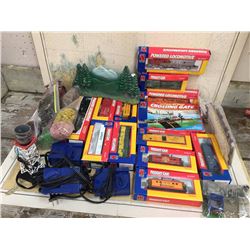 Large Lot Of H.O. Scale Train Set Items (No Track)