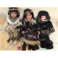 Lot Of Dolls (3) (Some Real Fur Clothing)