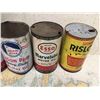 Image 5 : Lot Of Quart Oil Cans (7) (Red Indian, North Star, B/A Mobiloil)