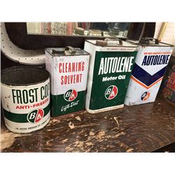 Lot Of British American Oil Cans (4)