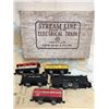 Image 1 : Louis Marx & co Pressed Steal electric train set in box (no transformer)