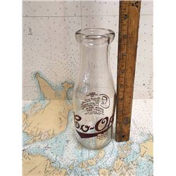 Saskatchewan Co-op Creamery Milk Bottle (Good Condition)