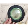 Image 1 : Goodrich Silvertowns Tire Advertising Ashtray (Green Depression Glass)